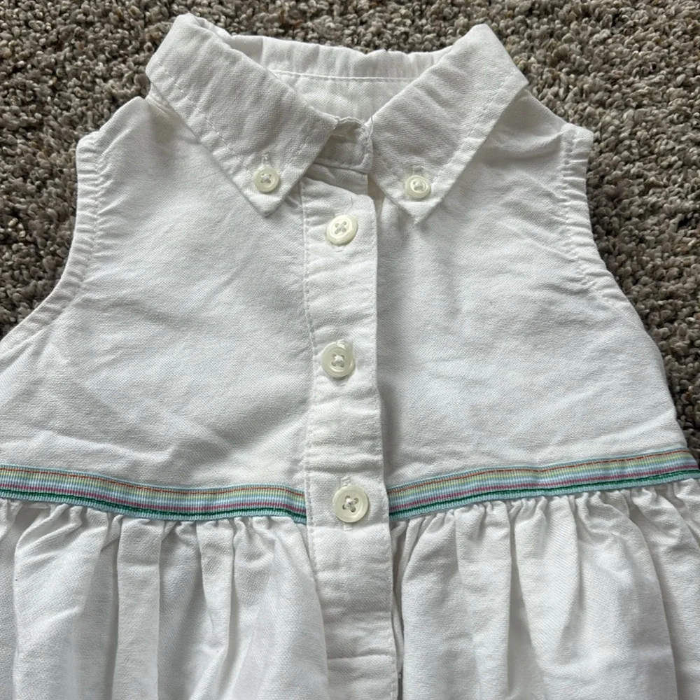 Vintage Baby GAP White and Pink Gingham Sleeveless sundresses